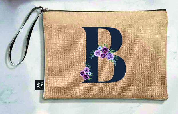 Bolso de mano letra b una pieza (diseño variado) (25×18×1 )